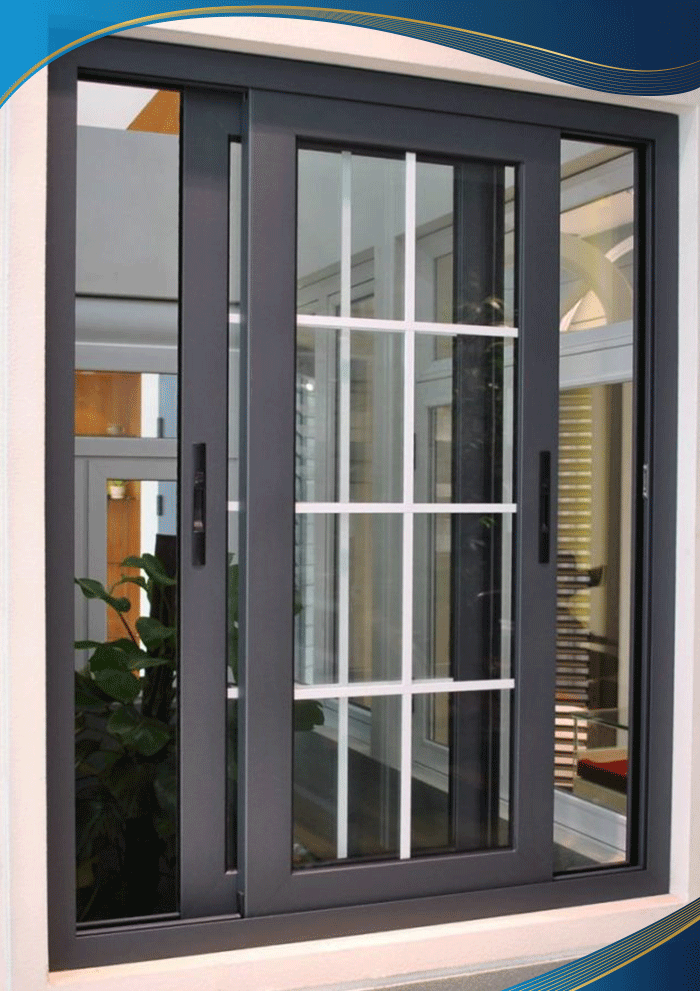 Mẫu cửa sổ nhựa lõi thép chia ô 2 cánh màu đen vừa giúp đẹp, hiện đại hơn, vừa mang lại cảm giác chắc chắn, vững chắc cho tổng thể công trình vừa đảm bảo tính an toàn cao